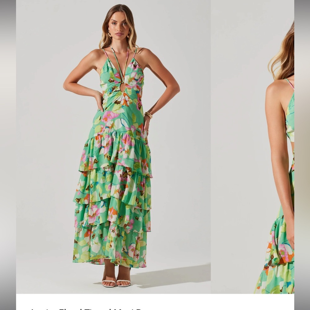 ASTR the label maxi floral tier low back